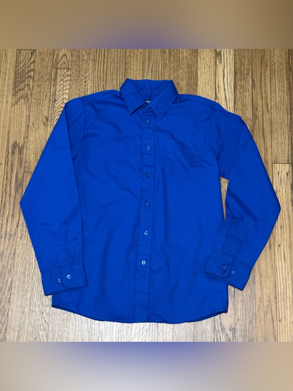 George Boys Royal Blue Long-Sleeve Button-Up Dress Shirt size 14/16